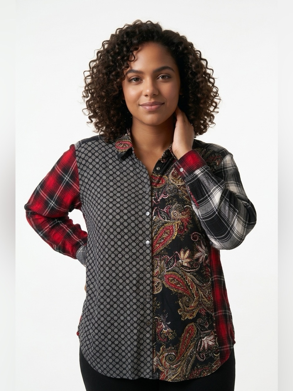 Multi print shirt